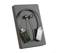 Neckba-ND, auricolari wireless in-ear con cancellazione del rumore, batteria a lunga durata, per sport, corsa, palestra, live streaming, microfono Sou-ND Card (nero)