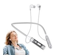 Neckband Headphones - Clear Slim Wireless Earphones, Magnetic In-Ear Headset | Double Microphone Neck Style with Comfortable Fit, Audio Solution for Fitness Home Gym Work Travel Use Commuting Outdoors