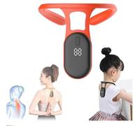 Neckease - Strumento lenitivo ad ultrasuoni per il collo, portatile, per alleviare il collo, massaggiatore linfatico per correggere la postura e lenire il midollo spinale (arancione)