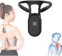 Neckease Ultrasonic Lymphatic Soothing Neck Instrument, Hunchback Corrector for Kids Men Women Soothing Neck Instrument,Neck Massager for Pain Relief (Black)