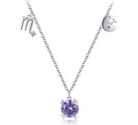 necklace Birthstone For Women, Zodiac Pendant Signs Cubic Zirconia Horoscope Necklace Astrology Women Girls jewelry