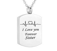 Necklace, Cat Remembrance Steel I Love You Forever... Memorial Locket for Men with Funnel Kit & Bag