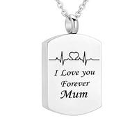 Necklace, Cat Remembrance Steel I Love You Forever... Memorial Locket for Men with Funnel Kit & Bag