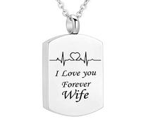Necklace, Cat Remembrance Steel I Love You Forever... Memorial Locket for Men Women with Funnel Kit & Bag