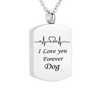 Necklace, Cat Remembrance Steel I Love You Forever... Memorial Locket for Men Women with Funnel Kit & Bag
