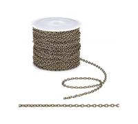Necklace Chains for Jewelry Making - 32ft Iron Twisted Link Curb Chains