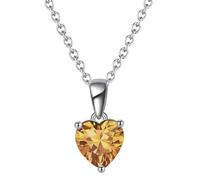 Necklace for Women, Friendship Necklace Cubic Zirconia Heart with Birthstone Pendant Necklaces - Jewelry Birthday Gift