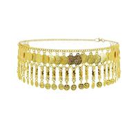 Necklaces Coin Belly Waist Body Chains for Women Female Gold Metal Long Tassel Dance Dress Belt Wedding Party Metal Body Jewelry