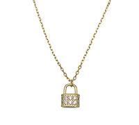 Necklaces,S925 Pavé Crystal Lock Necklace Women Romantic Sweet Birthday Jewelry Friendship Gift/
