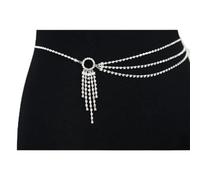 Necklaces Women's Body Waist Chain Accessory Shine Swimsuit Bathing Sequined Cross Row Chain Belly Female Fashion Shoulder