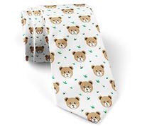 Necktie Erba Dell'Orso Carino Cravatte Da Sposa Microfibra Cravatta Da Uomo Morbido Cravatta Da Partito Per Party Festa Di Ballo Natale