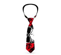 Necktie Standard - Brass Knuckles/Skulls/Roses Black/Red/White ACC NUOVO