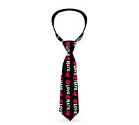 Necktie Standard - Love/Hate Black/White/Fuchsia ACC NUOVO