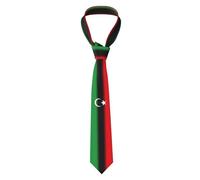 Neckties Bandiera Della Libia Classico Cravatta Unisex Tie Per Lavoro Ufficio Festa