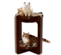 Necoichi Accogliente ciotola tiragraffi per gatti, 100% carta riciclata, materiali privi di sostanze chimiche, n. 1 venditore in Giappone (Torre (Ciliegia scuro), XL)