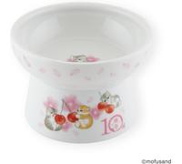 necoichi × mofusand ciotola per alimenti rialzata in porcellana per gatti 10°...