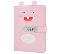 NectaRoy Cartone Animato Taccuino con Serratura, A5 Diario con Serratura per Bambini (Design Dell'orecchio), Diario Segreto, per Articoli Scolastici Studenti, 220 * 145mm