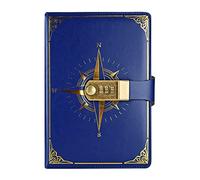 NectaRoy Diario da Viaggio, Taccuino con Serratura, Diario Intimo con Codice(Modello Bussola), Quaderno Segreto Ragazza per Ufficio Scolastico Studente Cancelleria Regalo di Compleanno, 22 x 15cm