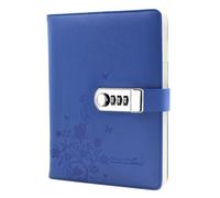 NectaRoy PU Pelle Diario Taccuino con Serratura a Combinazione, Farfalla e Motivo Floreale Creative Segreto Progettista Organizzatore con Portapenne, A5 Taglia 210x145mm