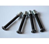 Nectite Kit Viti e Inserti per Manico di Chitarra - Invecchiato - M5 × 40 mm, Set da 4 con Attrezzo di Montaggio - Fissaggio Manico per Fender Stratocaster & Telecaster