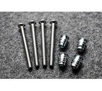 Nectite Viti per Manico Chitarra & Inserti Filettati - Acciaio inossidabile - per Fender Stratocaster & Telecaster - M4 × 40 mm per basso Fender-style, set da 4 con attrezzi per il montaggio
