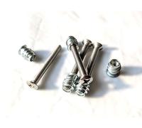 Nectite Viti per Manico Chitarra & Inserti Filettati - Acciaio inossidabile - per Fender Stratocaster & Telecaster - M4 × 35 mm corto, set da 4 con attrezzo di montaggio