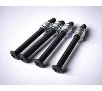 Nectite Viti per Manico Chitarra & Inserti Filettati - Nero - per Fender Stratocaster & Telecaster - M4 × 45 mm, set da 4 con utensile di montaggio