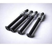 Nectite Viti per Manico Chitarra & Inserti Filettati - Nero - per Fender Stratocaster & Telecaster - M5 × 40 mm, set da 4 con attrezzo di montaggio