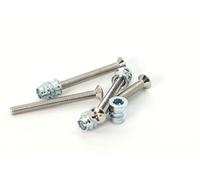 Nectite Viti per Manico Chitarra & Inserti Filettati - Nichel - per Fender Stratocaster & Telecaster - M4 × 40 mm per basso Fender-style, set da 4 con attrezzi per il montaggio