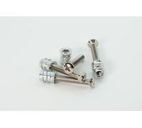 Nectite Viti per Manico Chitarra & Inserti Filettati - Nichel - per Fender Stratocaster & Telecaster - M5 × 35 mm corto, set da 4 con utensile di montaggio