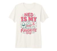 Ned è Il Mio Ragazzo Preferito Sopravvissuto al Cancro al Seno Maglietta Premium