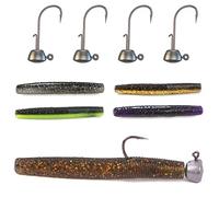 Ned Rig Baits Kit, TRD - Vermi in plastica morbida o granchi per la pesca del persico