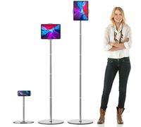 nediea Supporto da pavimento per tablet, asta in metallo regolabile in altezza per iPad, supporto da pavimento girevole a 360° per iPad/iPad Pro/iPhone/per Samsung/per Kindle o dispositivi da 4,7-12,9