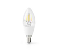 Nedis, 5W 400lm E14 Wi-Fi Connected Candela filamento lampadina, Trasparente [EEK: G]