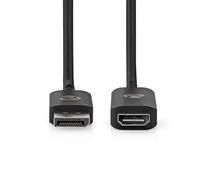 NEDIS Adattatore DisplayPort - connettore DisplayPort - uscita HDMI - 8 K @ 30 Hz - nichelato - dritto - 0,20 m - rotondo - TPE - PVC - nero - scatola