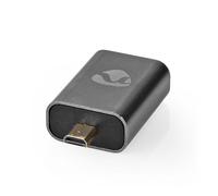 Nedis, Adattatore HDMI da connettore micro a HDMI diritto in alluminio, Grigio