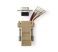 NEDIS Adattatore seriale | Adattatore | Connettore D-SUB 9 Pin | Presa RJ45 | Nichelato | Avorio | Scatola