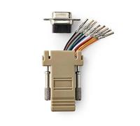 NEDIS Adattatore seriale | Adattatore | D-SUB 9 pin femmina | RJ45 femmina | nichelato | avorio | scatola