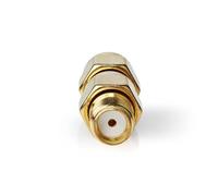NEDIS Adattatore SMA - Connettore SMA Reverse Polarity - Presa SMA - Placcato oro - 50 Ohm - Dritto - Rame - Oro - 2 pezzi - Scatola