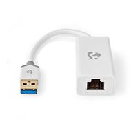 NEDIS Adattatore USB-A | USB 3.2 Gen 1 | spina USB-A | presa RJ45 | 1 Gbps | 0,20 m | rotondo | placcato oro | PVC | bianco | scatola