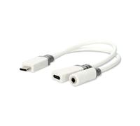 Nedis Adattatore USB-C - USB 2.0 - spina USB-C - presa USB-C/presa 3,5 mm - 0,10 m - rotondo - placcato oro - PVC - scatola bianca