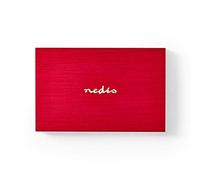 NEDIS Alloggiamento per Disco Rigido - 2.5" - SATA III - 6Gb/S - USB 3.2 Gen1 - USB Type-A - Alluminio/plastica - Rosso