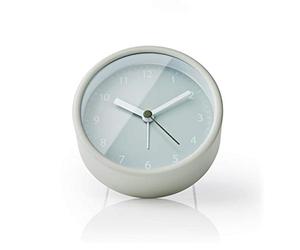 NEDIS Alrm Orologio da comodino con display analogico alimentato a batteria, verde chiaro