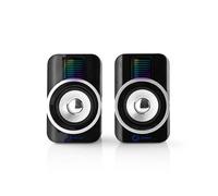CASSE PC SPEAKER GAMING COMPUTER 30W LUCE DIFFUSORE LED MULTICOLOR NERO
