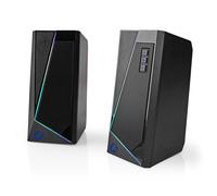 Nedis, Altoparlante USB da gioco 2.0 con illuminazione a LED, Nero