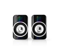 CASSE PC SPEAKER GAMING COMPUTER 30W LUCE DIFFUSORE LED MULTICOLOR NERO