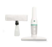 NEDIS Aspirapolvere per Finestre Senza Fili | 12 W | 1200 Pa | capacità Serbatoio Acqua Sporca: 60 ml | Serbatoio dell'Acqua Sporca Rimovibile | Bianco/Verde