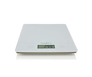 Nedis Bilancia da cucina | digitale | vetro/plastica | batteria CR 2032 | bianco