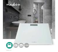 Nedis Bilancia digitale – Vetro temperato, capacità 150 kg – Bianco
