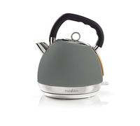 Nedis Bollitore Elettrico, 1,8 L, Morbido Al Tatto, Colore: Grigio